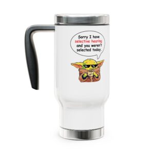Stainless Steel Travel Mug with Handle, 14oz